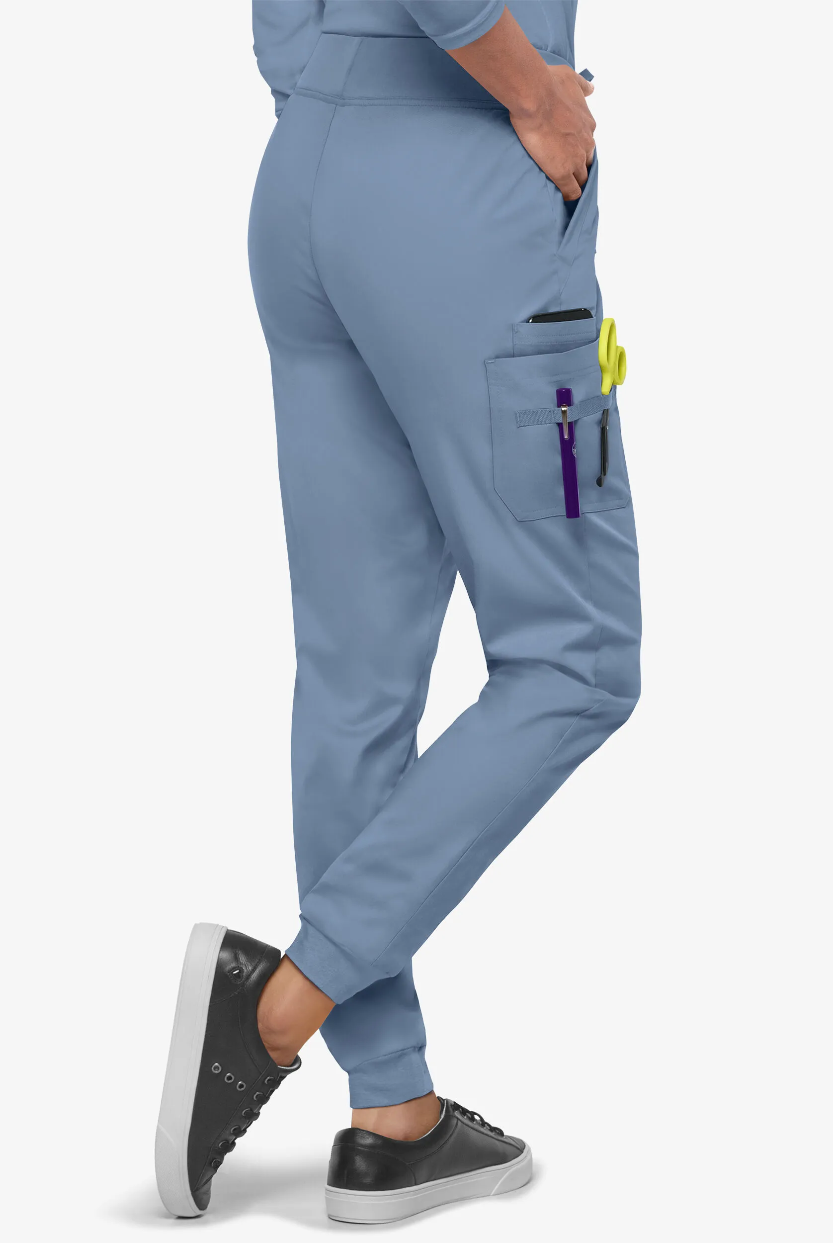 Pantalón médico UA Butter-Soft STRETCH estilo cargo jogger con 4 bolsillos para mujer