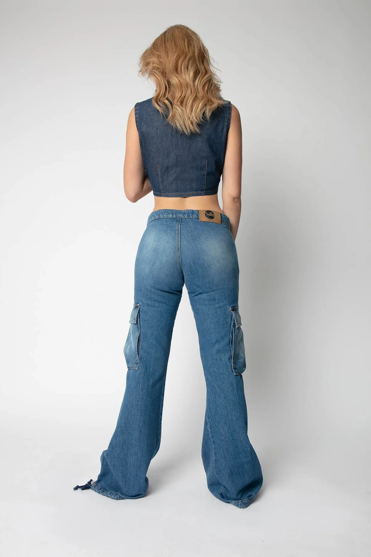 Pantalones Vaqueros Cargo para Mujer