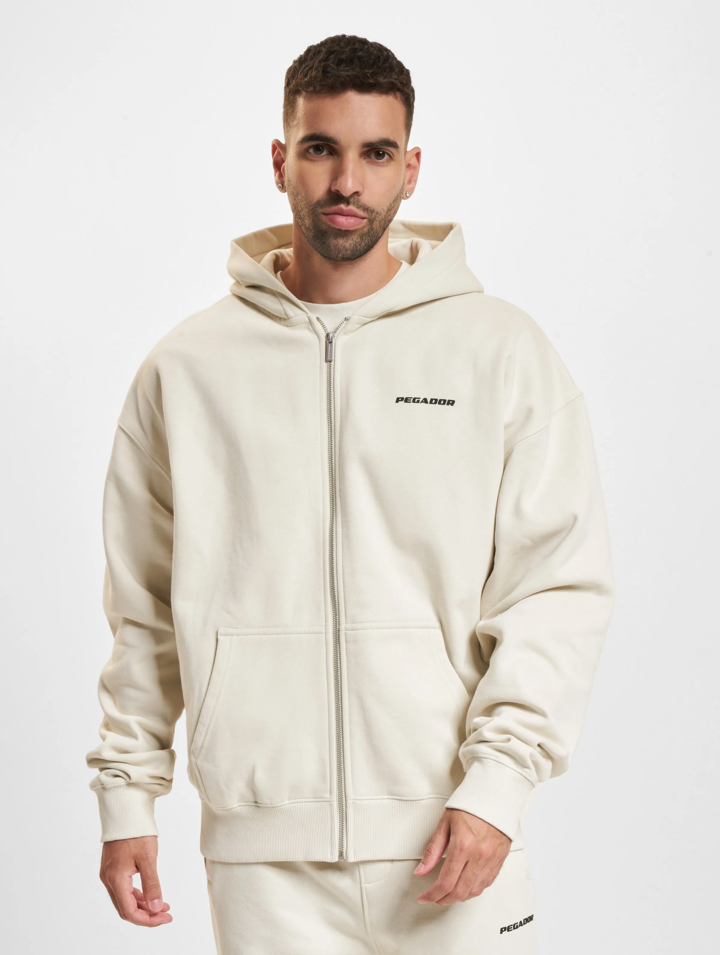 PEGADOR Logo Oversized Sweat Zip Hoodies