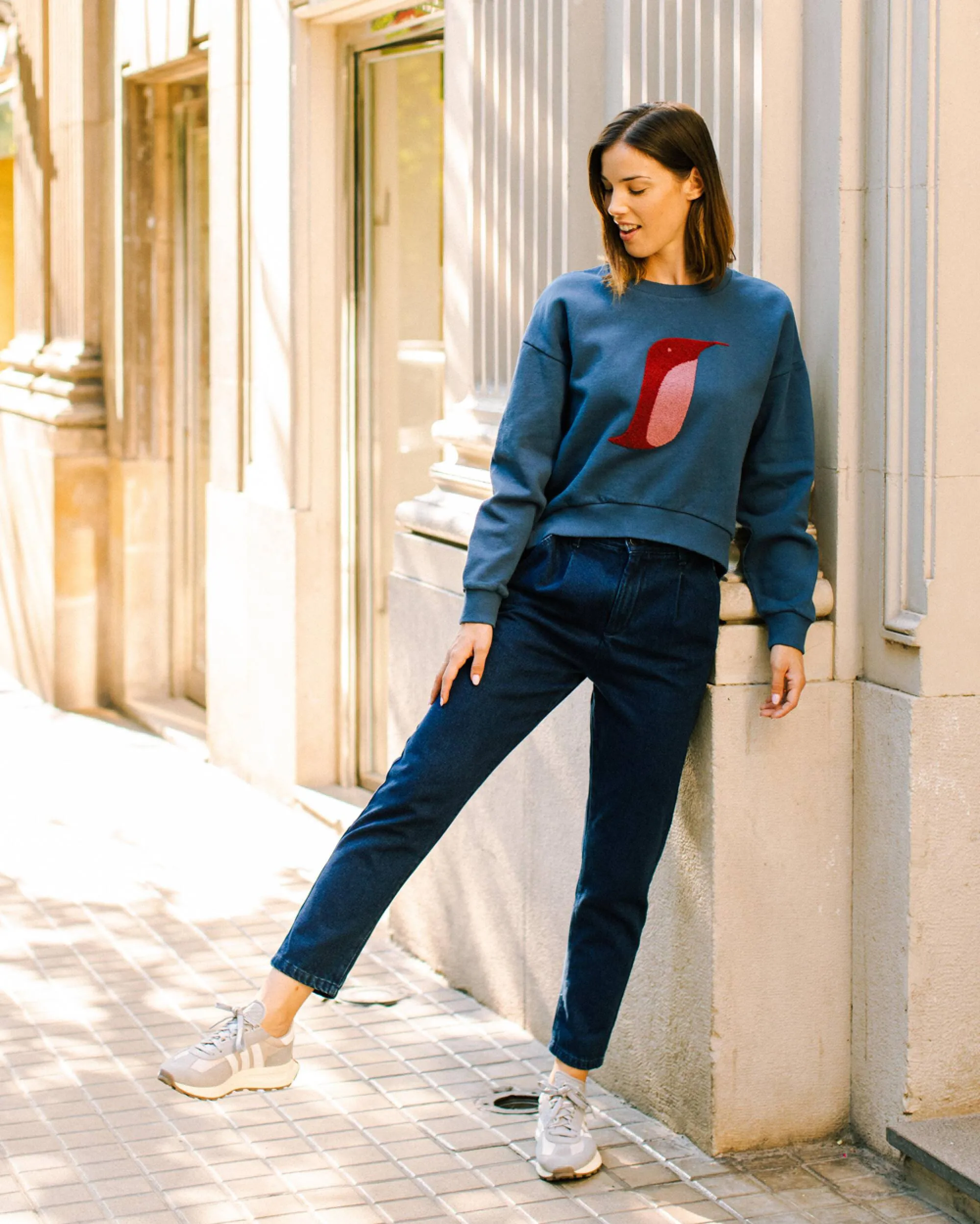 Penguin Rounded Sweatshirt Indigo