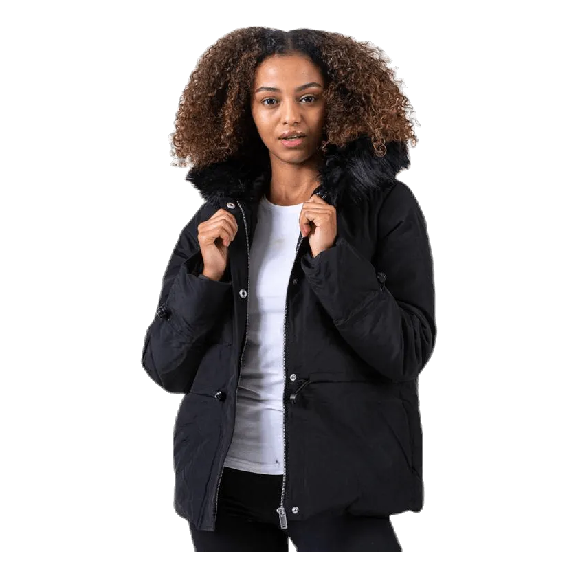 Pieces Hira Puffer Jacket Black