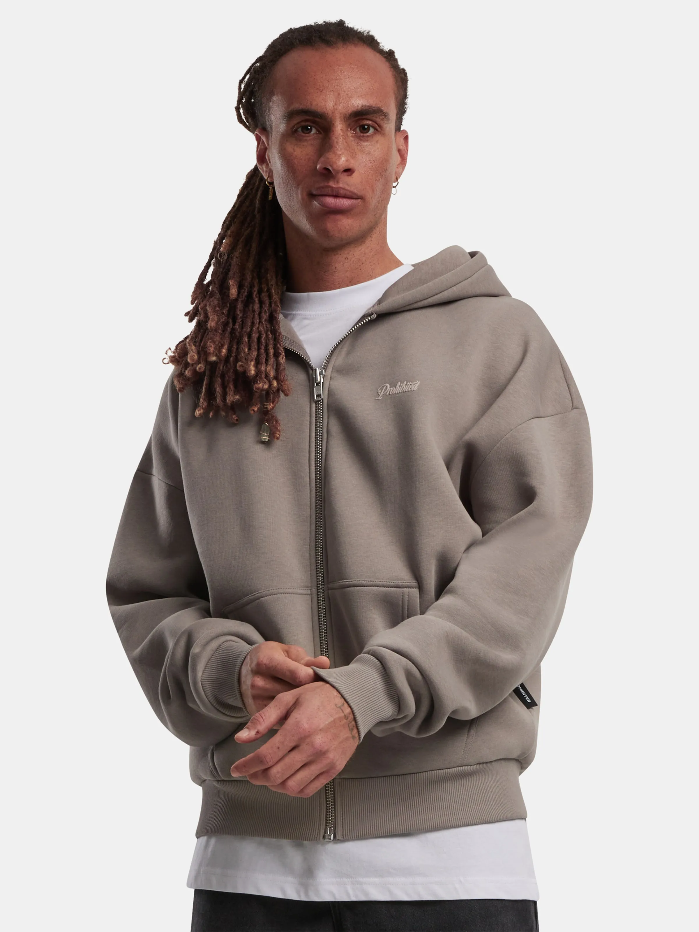 Prohibited 10119 V2 Crew Neck Zip Hoodies