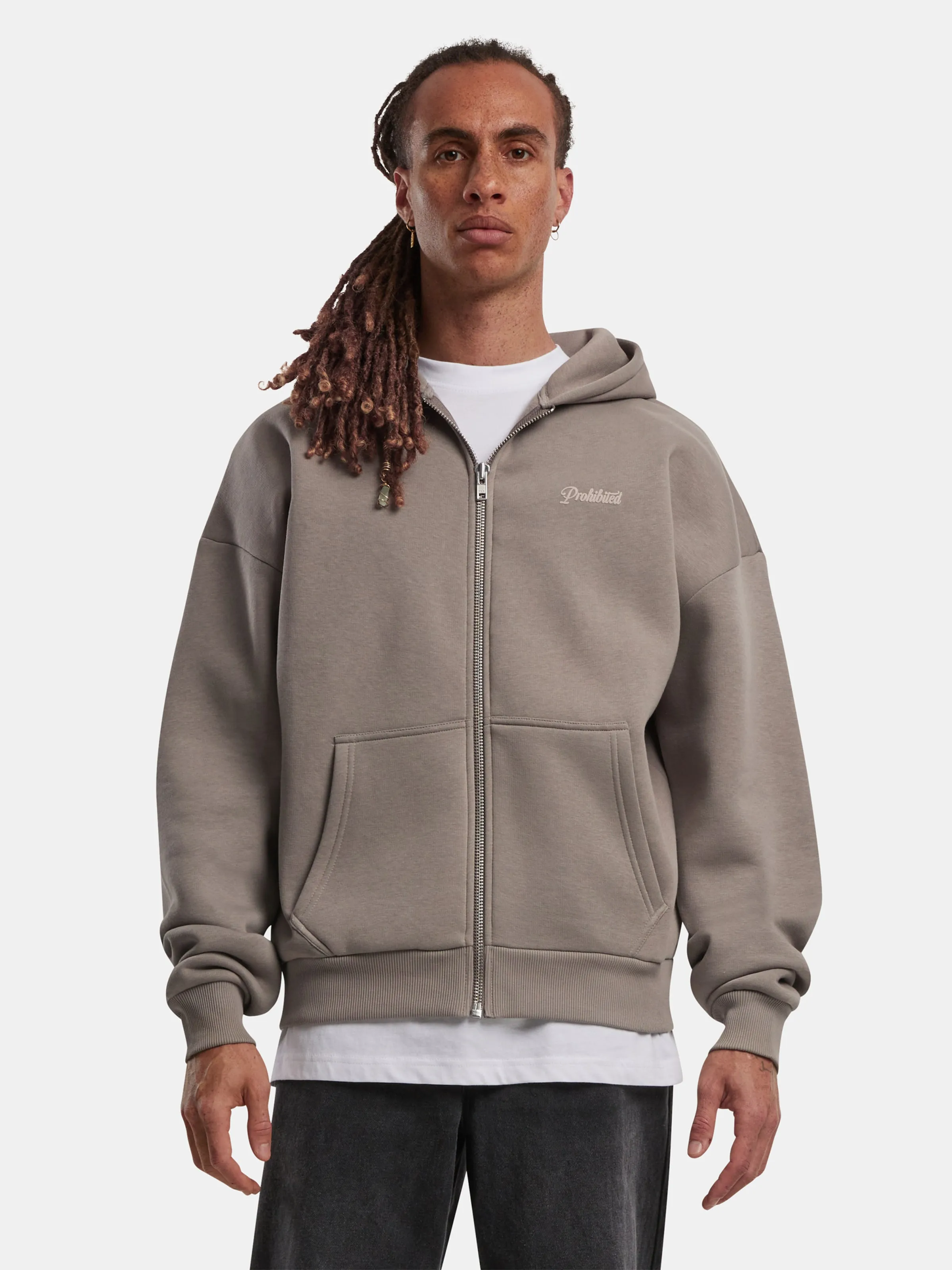 Prohibited 10119 V2 Crew Neck Zip Hoodies