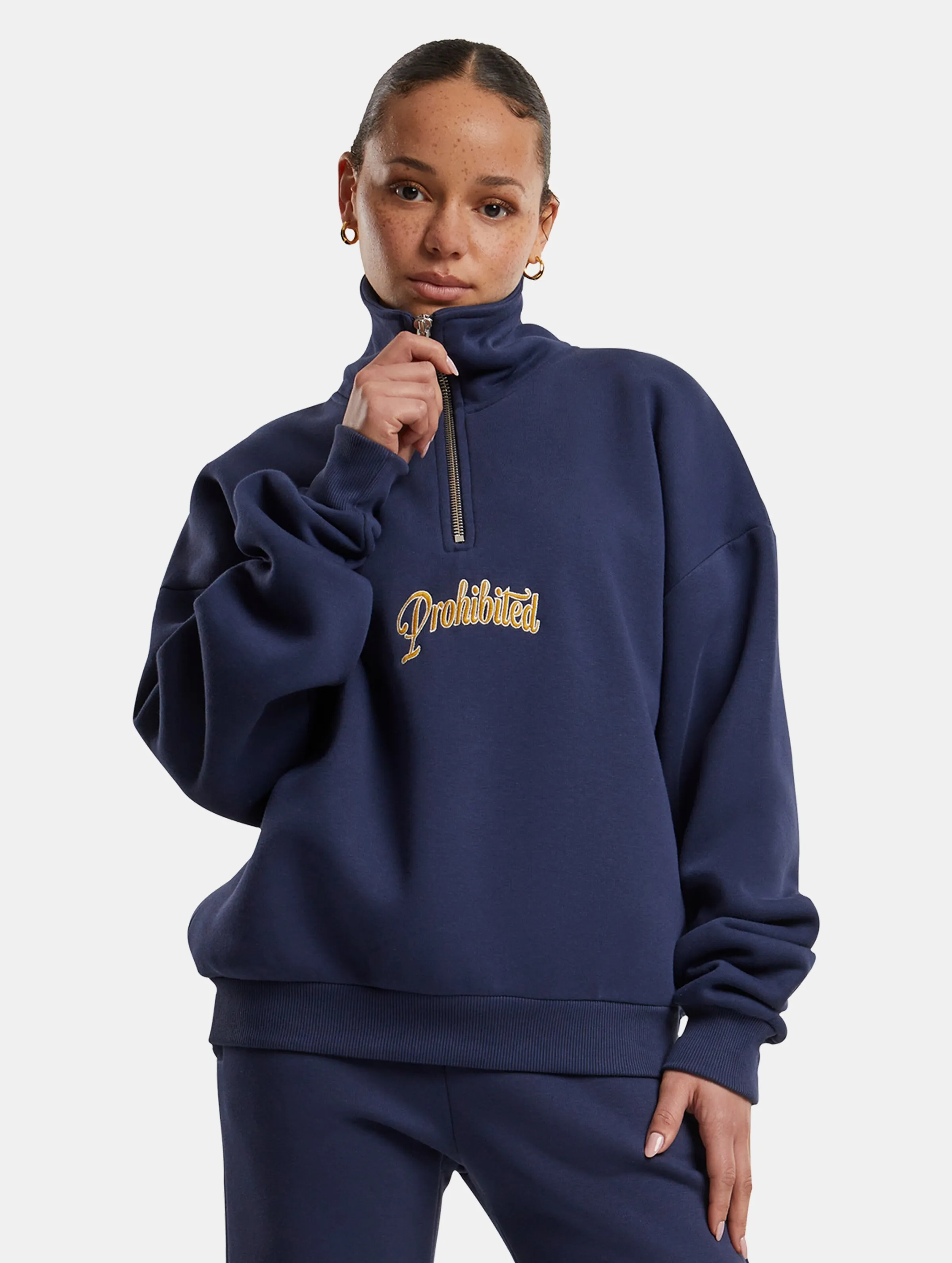 Prohibited Mitte Half Zip Hoodies