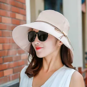 Protección uv Plegable Upf 50+ Ladies Sun Hat Womens Bucket Breathable Sun Hat Adjustable Chin Strap