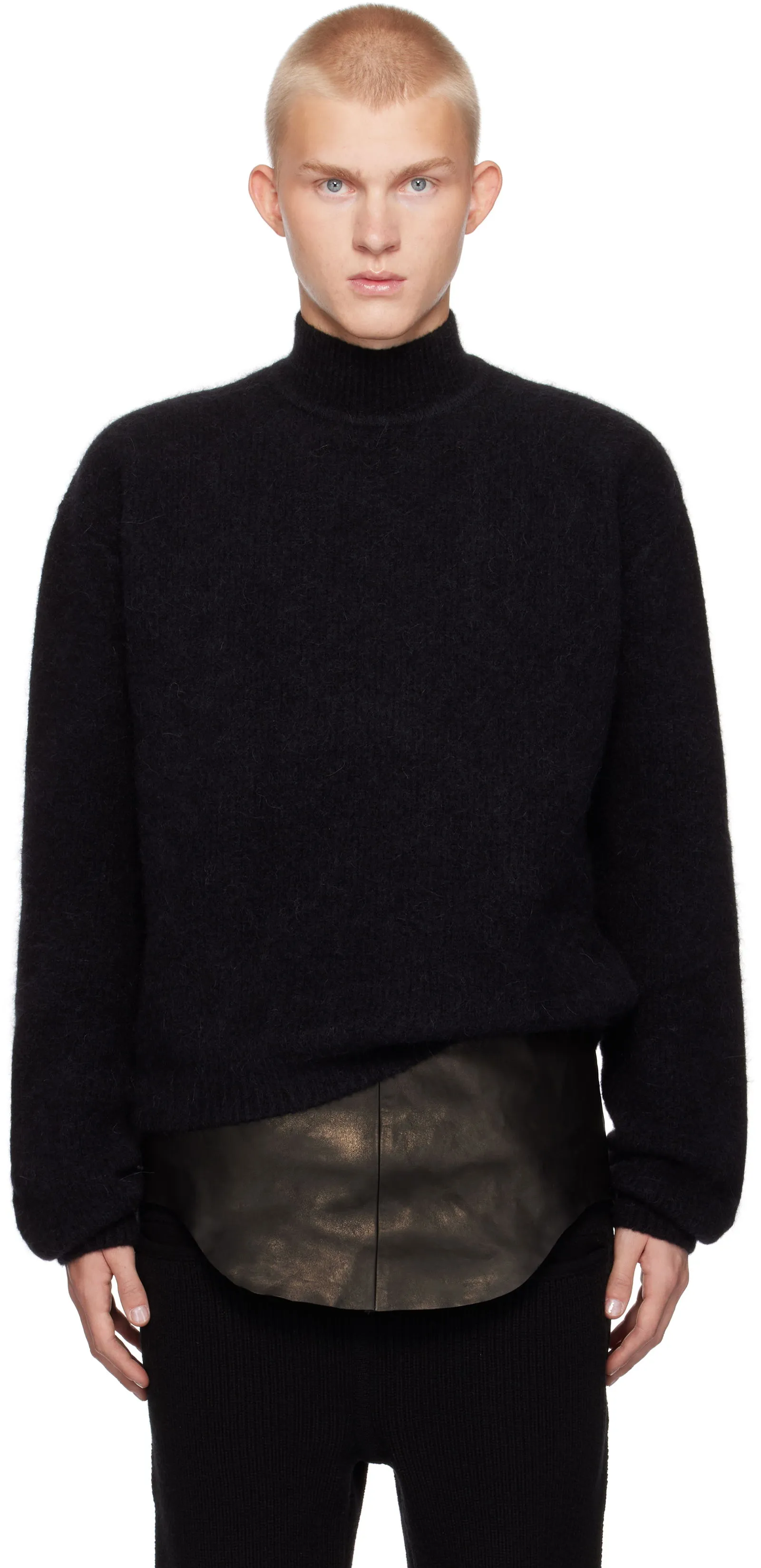 Rick Owens Alpaca Knit Turtleneck Sweater