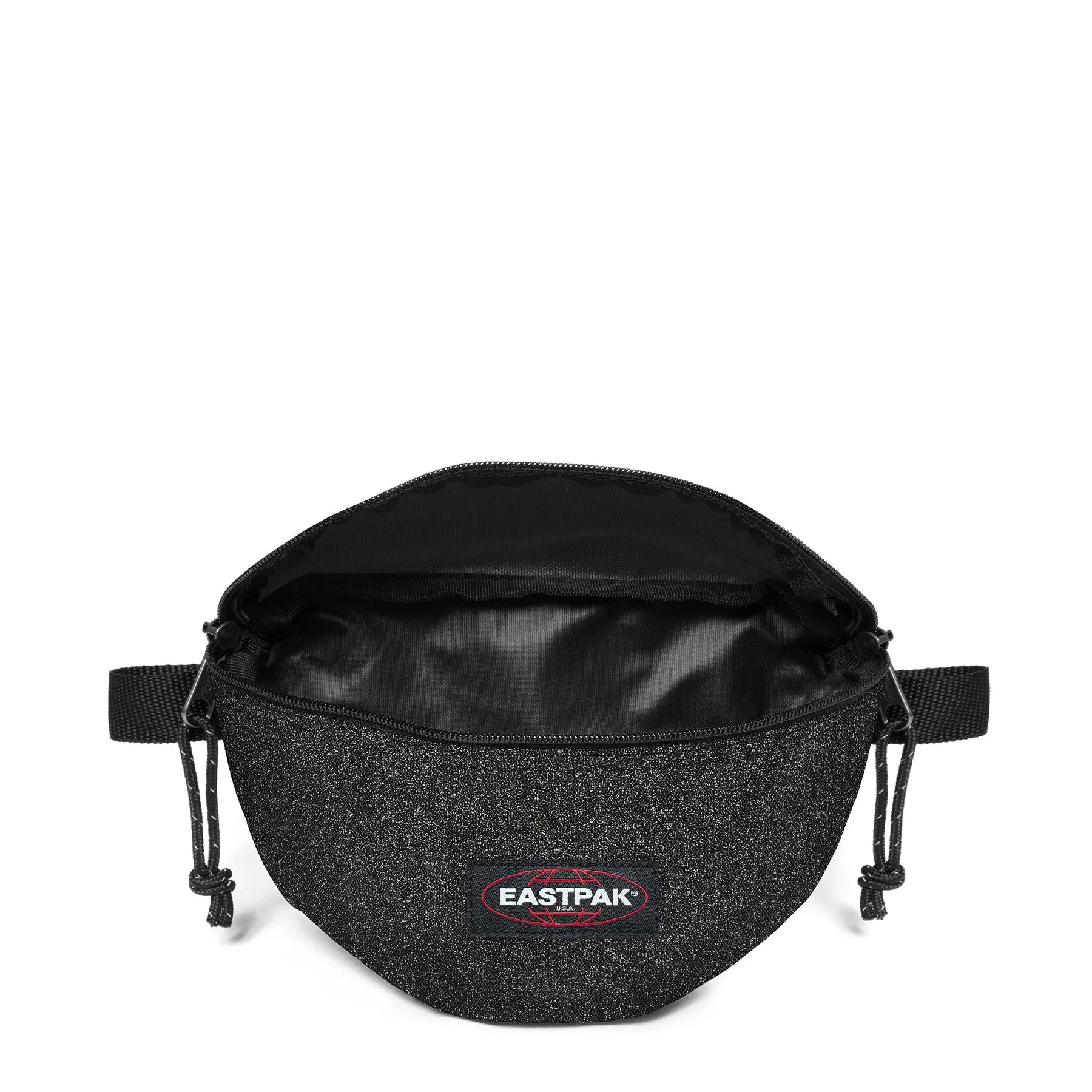 Riñonera Eastpak Springer 2 litros EK074N98 Spark Black/Negra con un toque purpurina