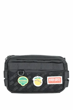 Riñonera negro con logo kenzo jungle