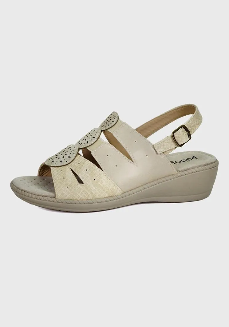 Sandalia Kristale Beige