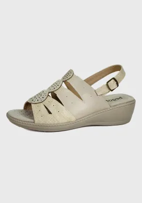 Sandalia Kristale Beige