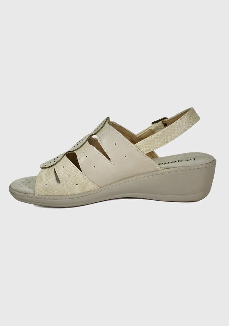 Sandalia Kristale Beige