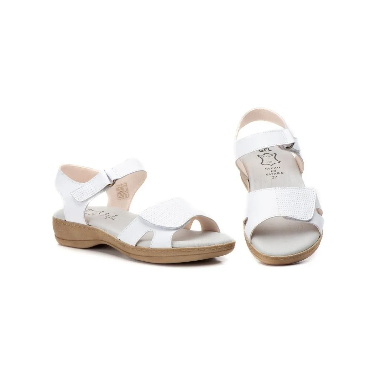 Sandalias Confort de piel blancas by CBP