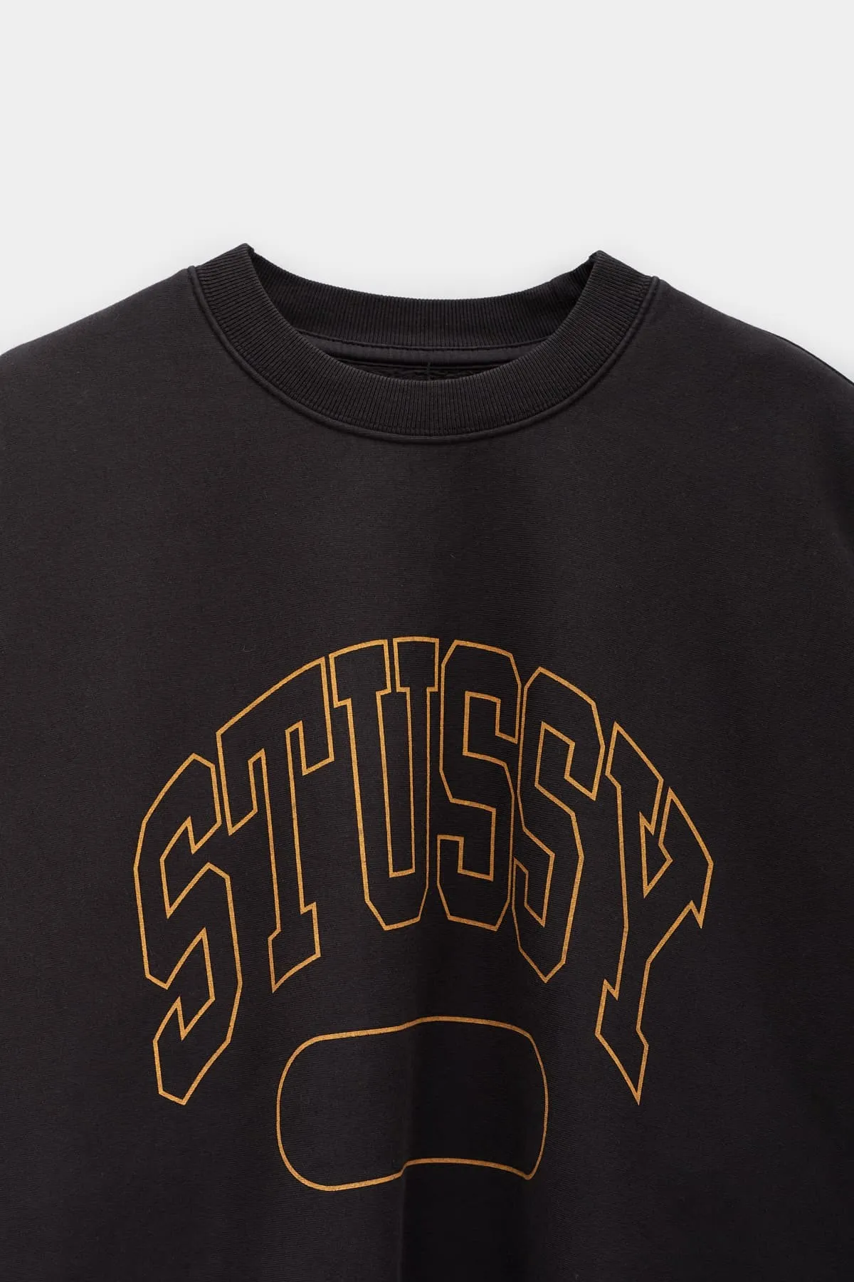 STUSSY BLACK VARSITY OVERSIZED SWEATSHIRT