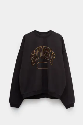 STUSSY BLACK VARSITY OVERSIZED SWEATSHIRT