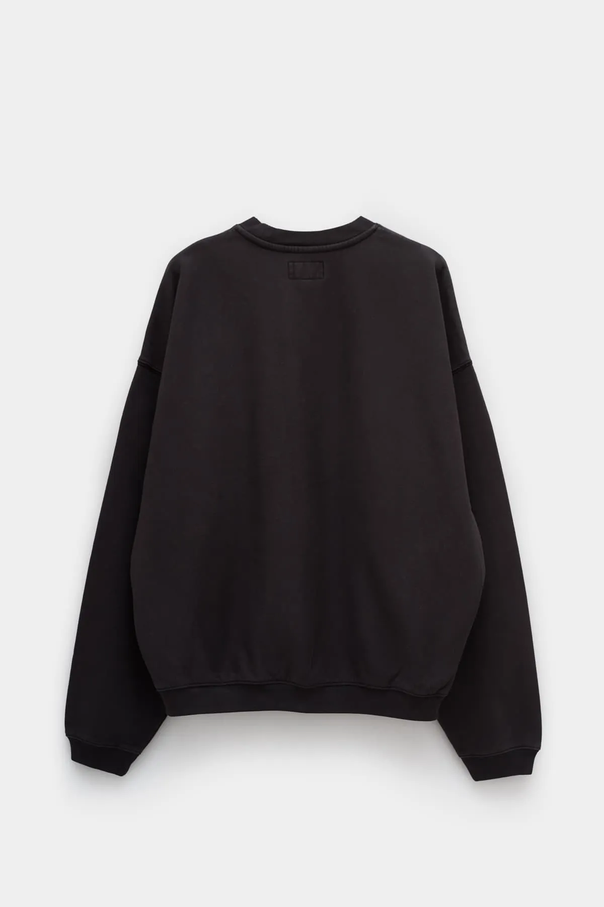 STUSSY BLACK VARSITY OVERSIZED SWEATSHIRT