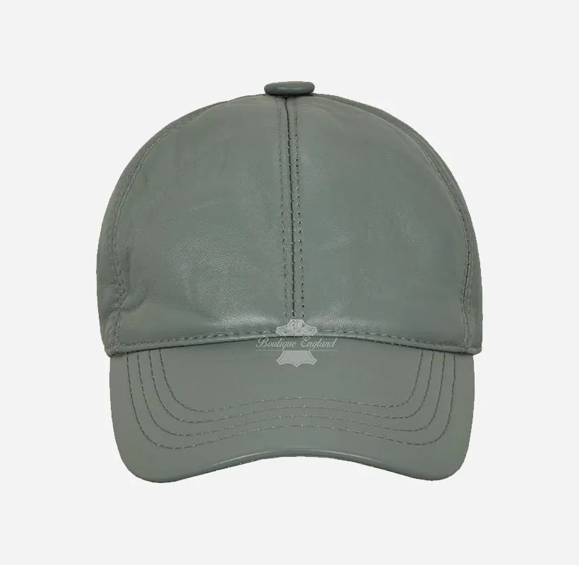 Stylish Unisex Soft Leather Baseball Caps