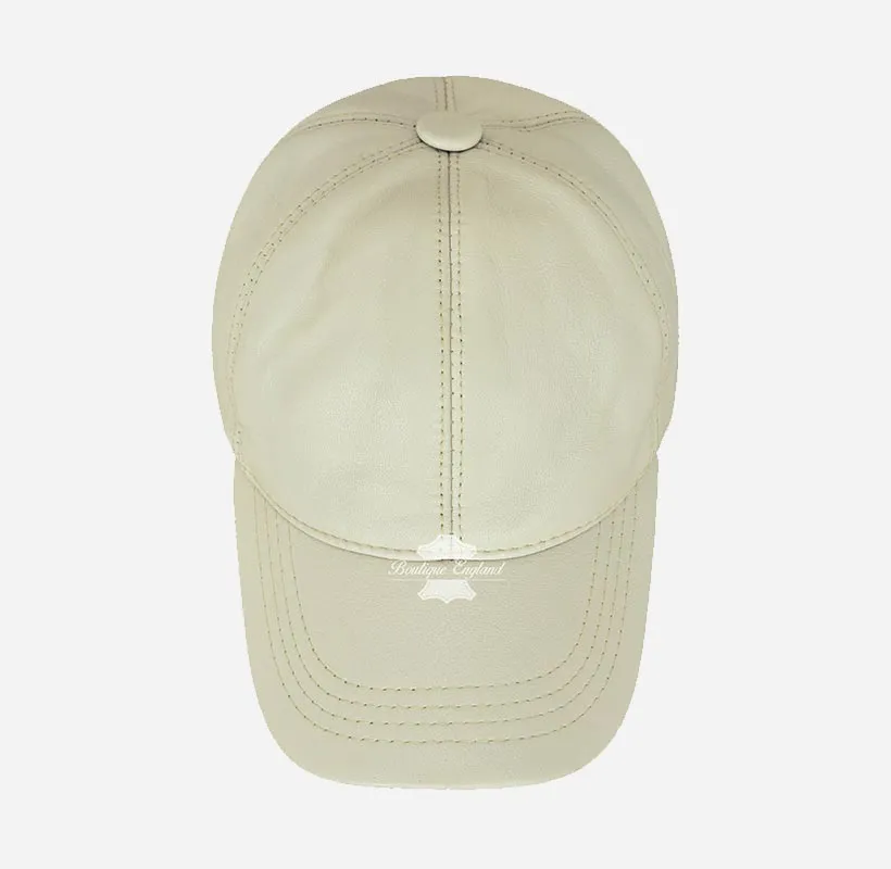 Stylish Unisex Soft Leather Baseball Caps