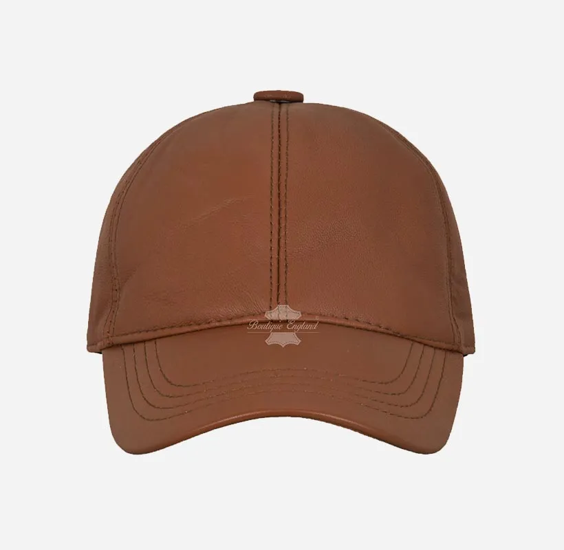 Stylish Unisex Soft Leather Baseball Caps