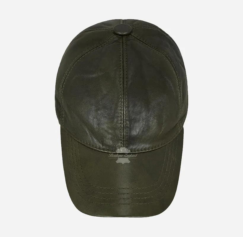 Stylish Unisex Soft Leather Baseball Caps