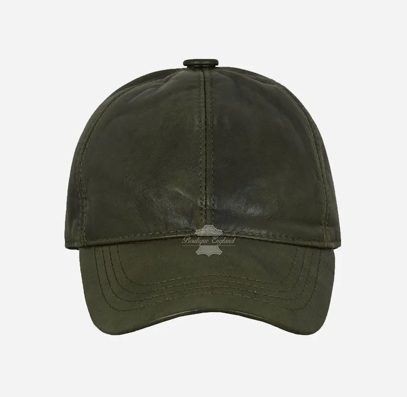 Stylish Unisex Soft Leather Baseball Caps