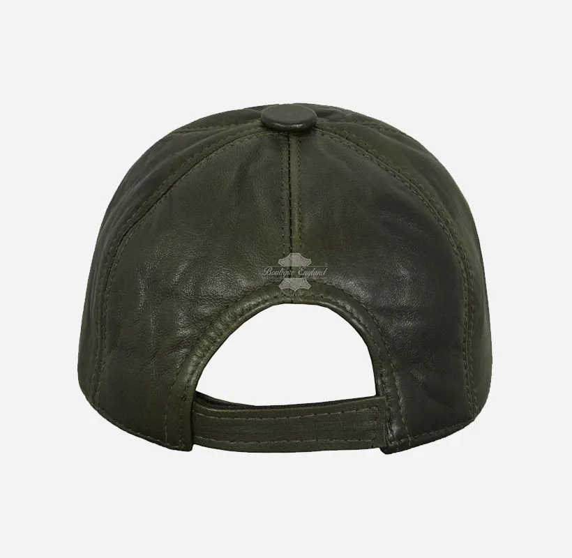 Stylish Unisex Soft Leather Baseball Caps