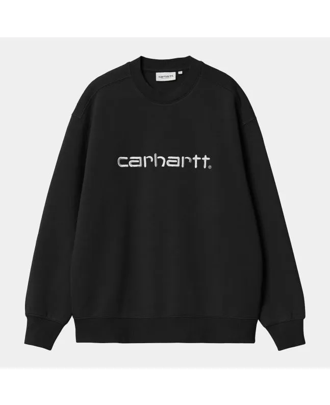 Sudadera Carhartt WIP W' Carhartt Sweatshirt Negro-Blanco