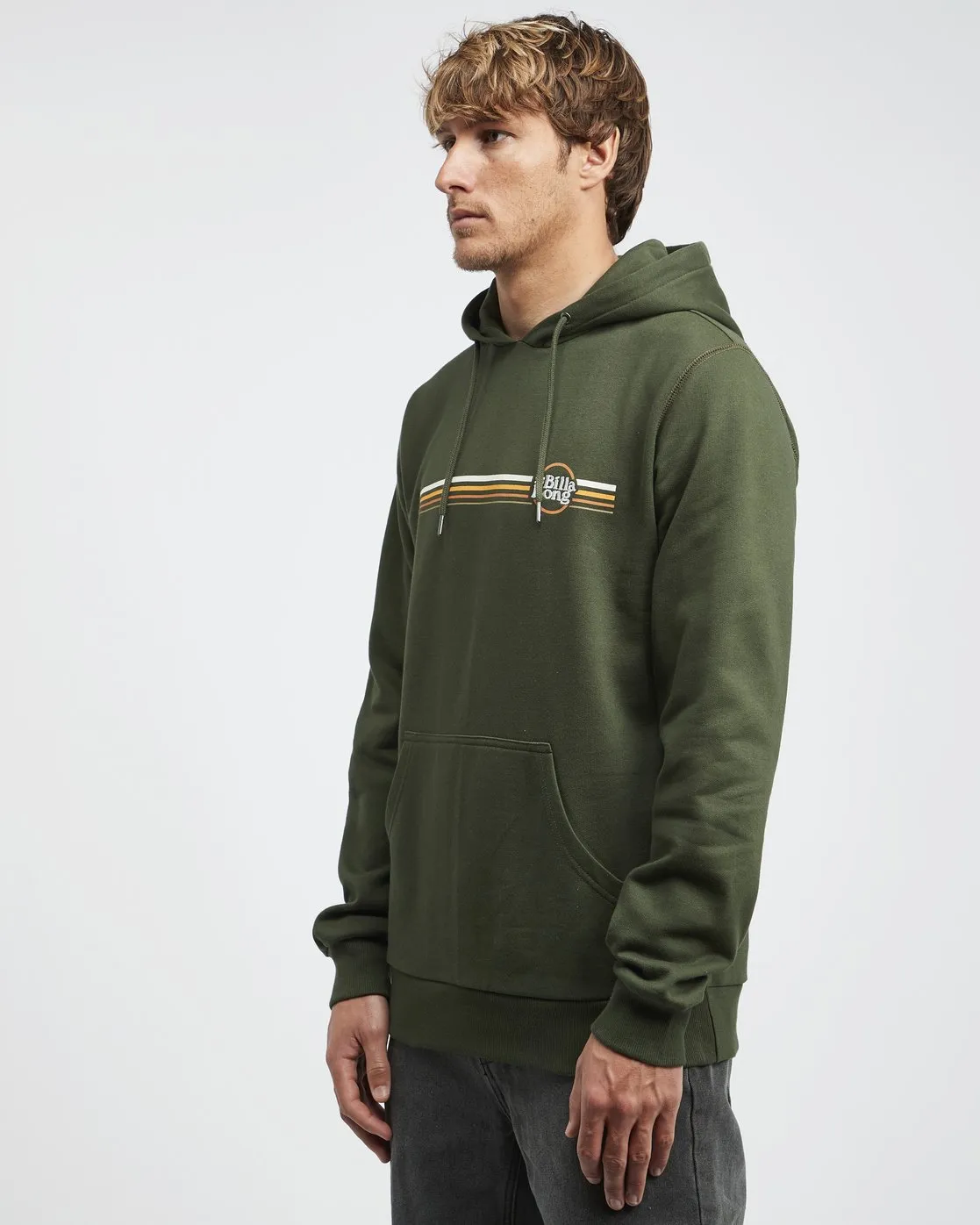 Sudadera chico con capucha Billabong Cruiser Stripe  ref. Q1HO10 BIF9 Dark military verde militar