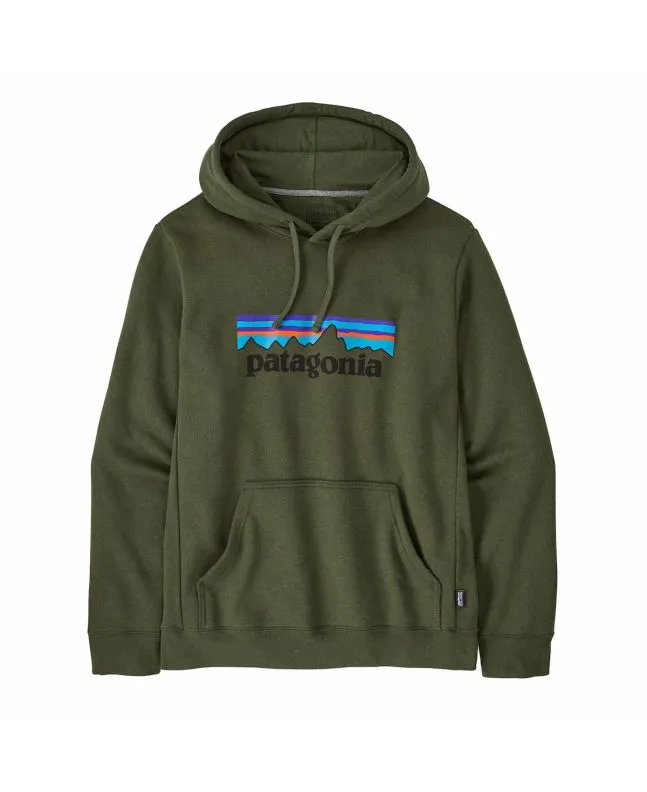 Sudadera con capucha Patagonia P-6 Logo Uprisal Verde Pino Unisex