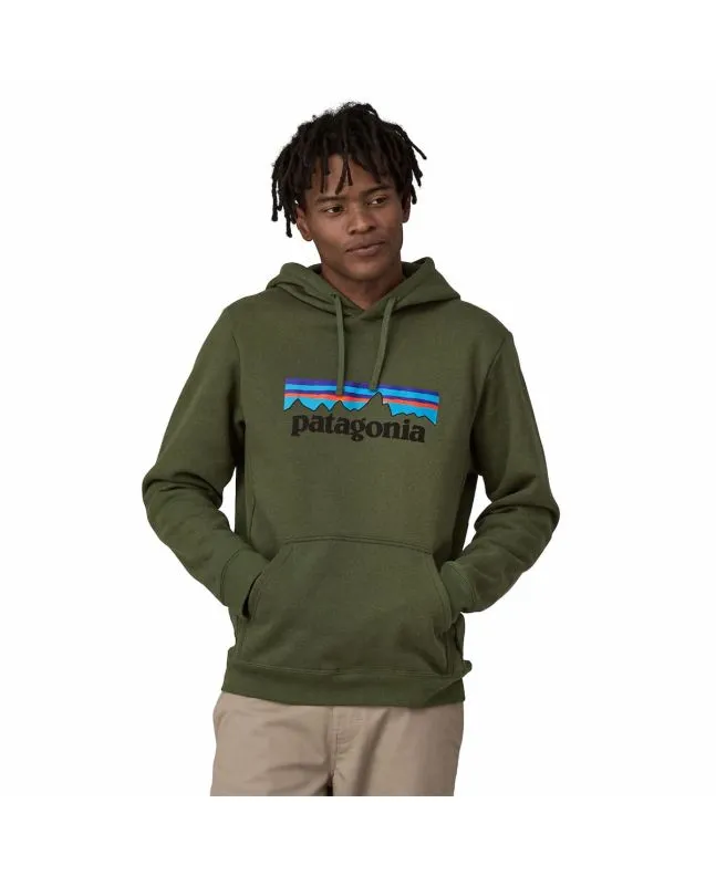 Sudadera con capucha Patagonia P-6 Logo Uprisal Verde Pino Unisex