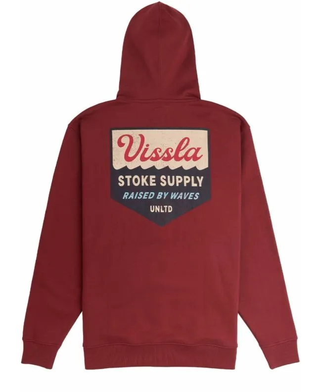 Sudadera con capucha y cremallera Vissla Coastal Fired Brick