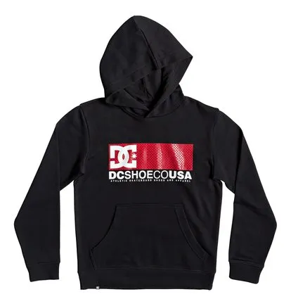 Sudadera DC SHOES con capucha para Chicos Ref. EDBSF03100 PILL YARD Negra con logo pecho rojo