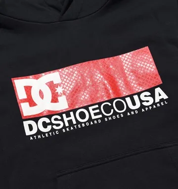 Sudadera DC SHOES con capucha para Chicos Ref. EDBSF03100 PILL YARD Negra con logo pecho rojo