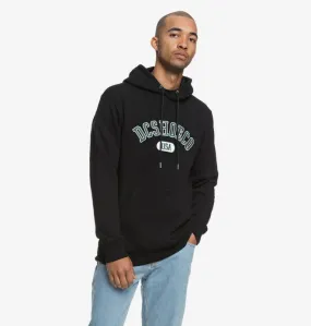 Sudadera DC SHOES Hombre con capucha GLENRIDGE  BLACK (kvj0) Ref. EDYFT03385 negra logo verde pecho