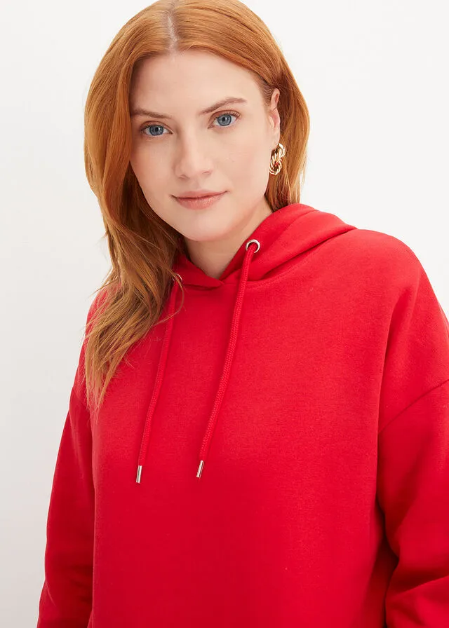 Sudadera holgada con capucha Rojo