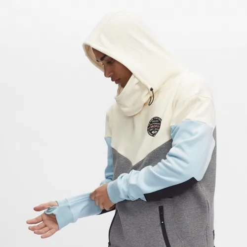 Sudadera Hydroponic con mascarilla hombre con capucha DH RIDERS CREAM / GREY / SKY BLUE Ref. 21557-01 gris