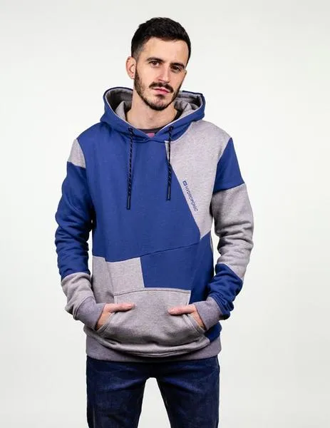 Sudadera Hydroponic hombre con capucha GOLD HD Navy Heather Grey Ref. 20548 marino y gris jaspeado