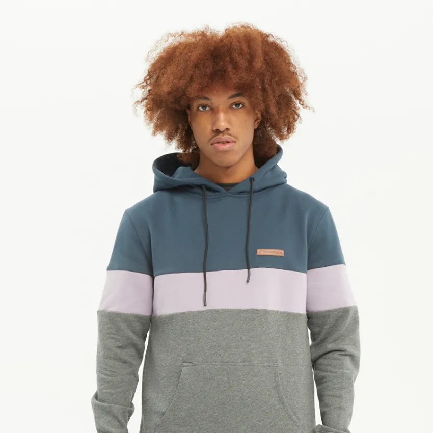 Sudadera Hydroponic hombre con capucha HARLEM ref-23557 DARK BLUE / ROSE / HEATHER GREY azul oscuro lila y gris