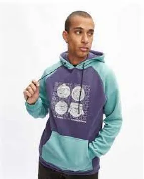 Sudadera Hydroponic hombre con capucha SP TILE HD ref-22554 02 Violet blue /jade -violeta y verde