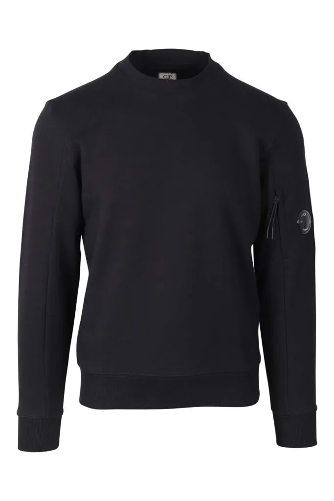 Sudadera negra con minilogo circular lateral