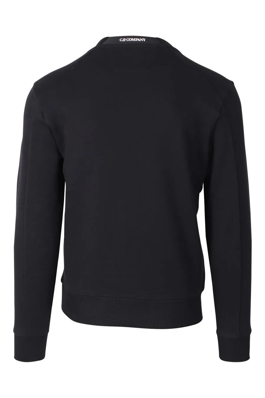 Sudadera negra con minilogo circular lateral