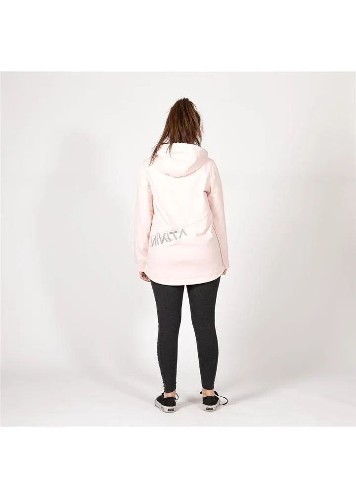 Sudadera Nieve NIKITA Mujer con capucha Softshell 3K RADIO PO HOODIE Blush Pink Ref. NMWFRAD-BSH Rosa palo