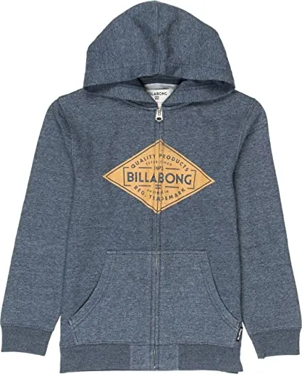 Sudadera niño BILLABONG con capucha y cremallera bogus boy zh Ref.F2ZH01 BIF7 azul jaspeado