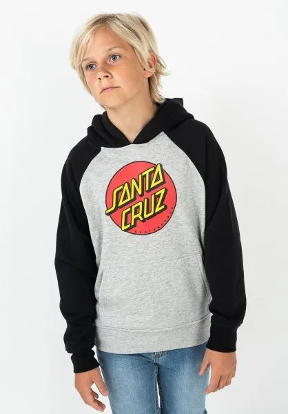 Sudadera niño SANTA CRUZ con capucha para Chicos Ref. Youth DOT REFLECTION HOOD -BLACK HEATHER GREY