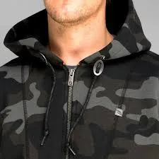 Sudadera Rip Curl sport surf hombre con capucha y cremallera Época Flacket Ref. CFE4GD Negra camuflaje