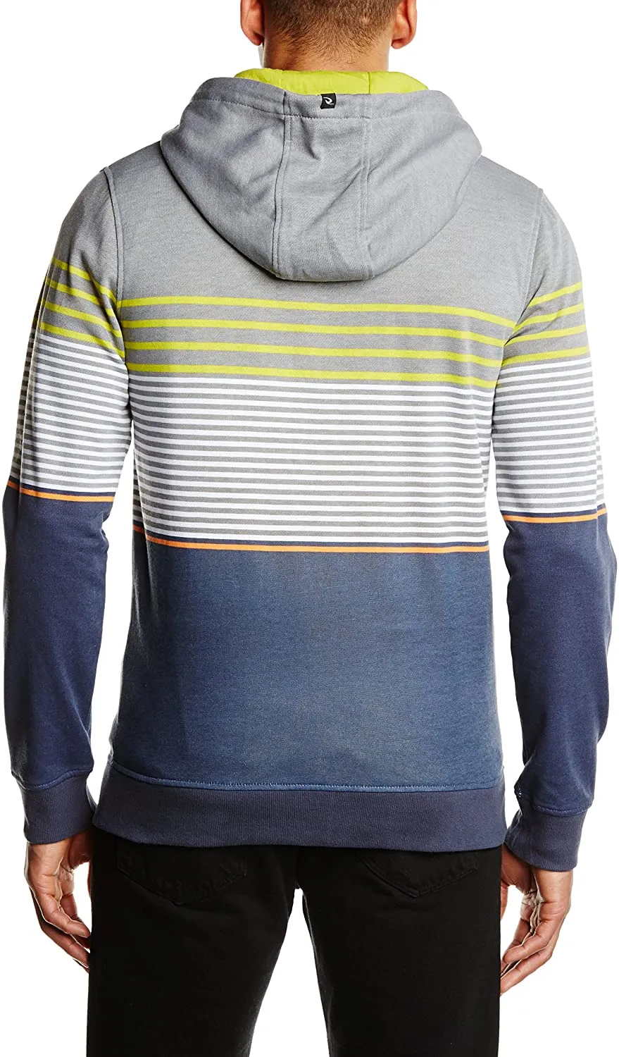 Sudadera Rip Curl sport surf hombre fina con capucha y cremallera 9032 BETON  MARLE ref.CFEDC4 essential stripes h2 fleece