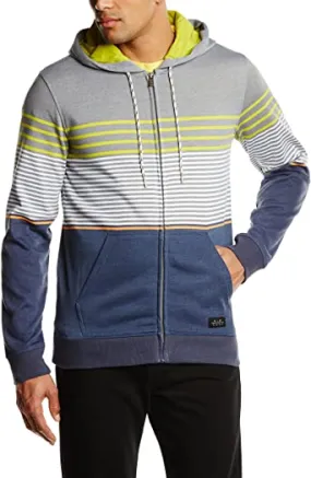 Sudadera Rip Curl sport surf hombre fina con capucha y cremallera 9032 BETON  MARLE ref.CFEDC4 essential stripes h2 fleece