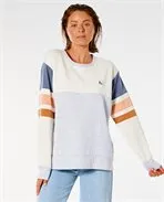 Sudadera RIP CURL suave Mujer cuello redondo para mujer Glider Light Grey Heat Ref. GFECM9 gris rayas