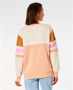 Sudadera RIP CURL suave Mujer cuello redondo para mujer Glider Peach Ref. GFECM9 naranja rayas