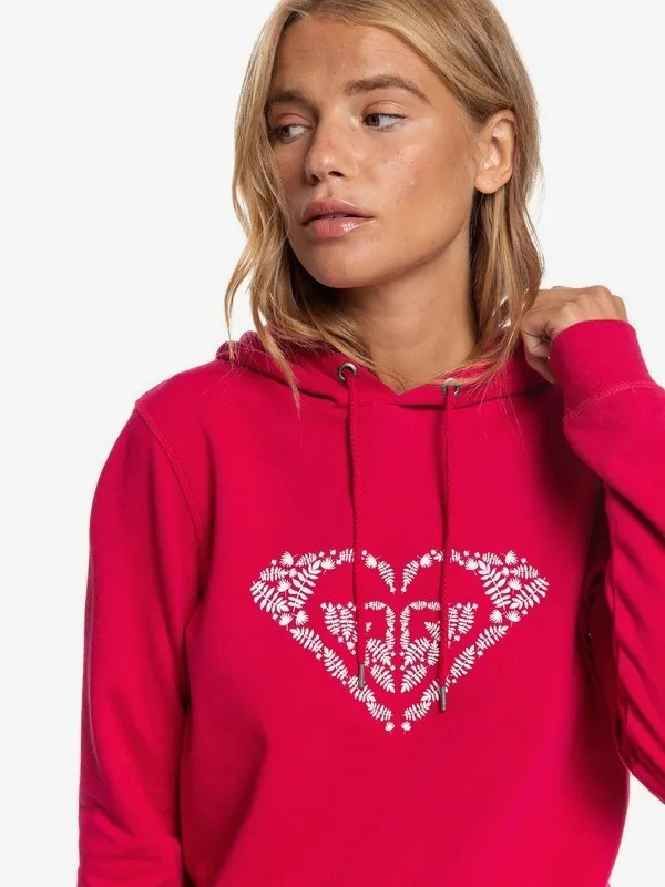 Sudadera ROXY Capucha para Mujer Shine Your Light Ref. ERJFT04155 fucsia logo pecho