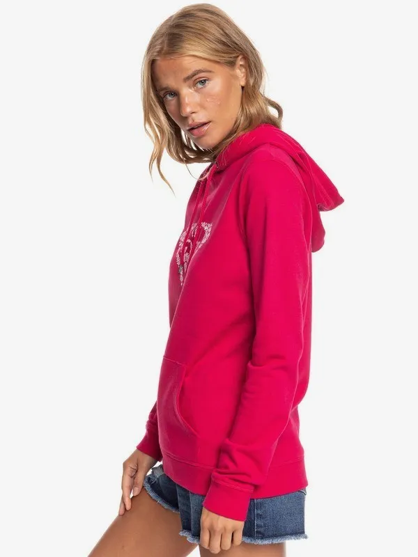 Sudadera ROXY Capucha para Mujer Shine Your Light Ref. ERJFT04155 fucsia logo pecho